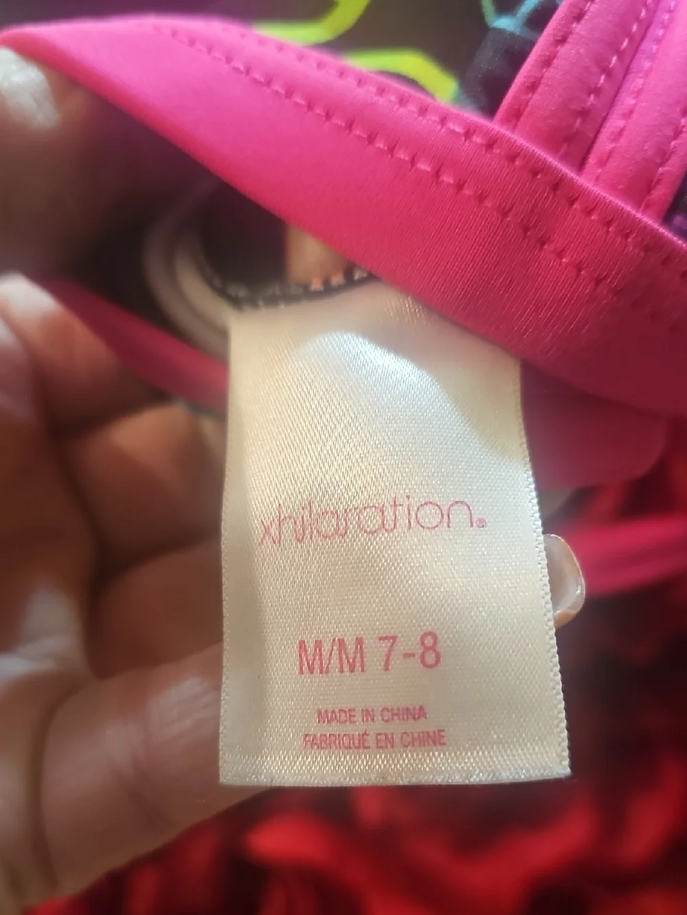 Xhilaration Girls Colorful Peace Sign Bikini Size 7/8